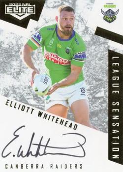 2022 NRL Elite - League Sensations Signatures White #LS02 Elliot Whitehead Front